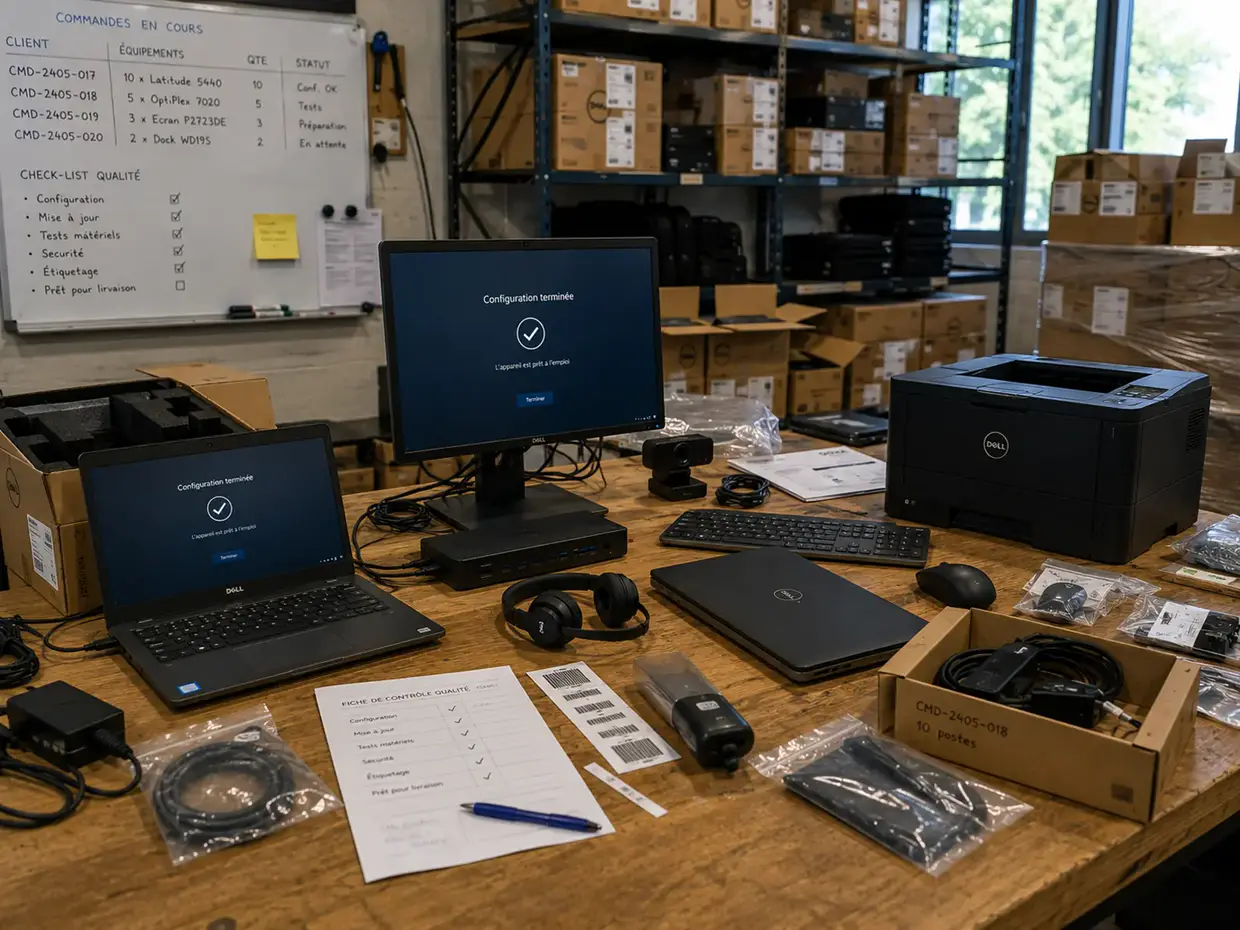 Postes de travail et équipements informatiques professionnels déployés en entreprise